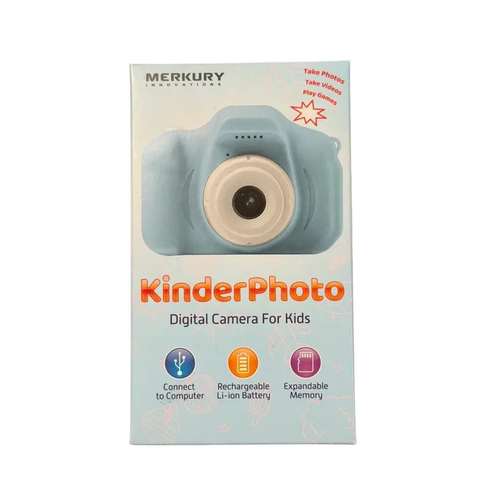 KinderPhoto Digital Camera for Kids - Blue, 3MP, 1080P Video Merkury Innovations